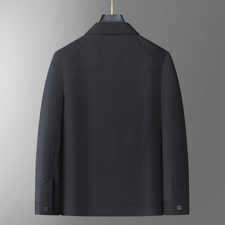 Herren Leichte Hemdjacke aus strukturierter Ripstop-Optik mit Druckknopfleiste Drune