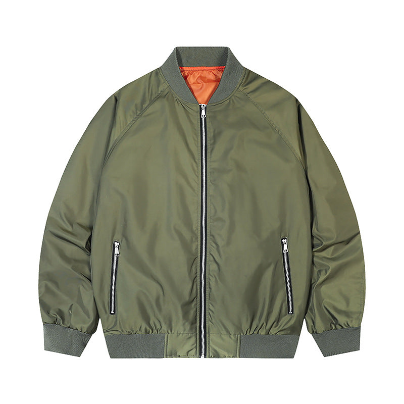Herren Modische Bomberjacke mit hohem Kragen Drune