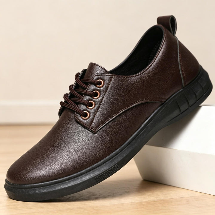 Herren Komfortable Lederschnürschuhe Drune