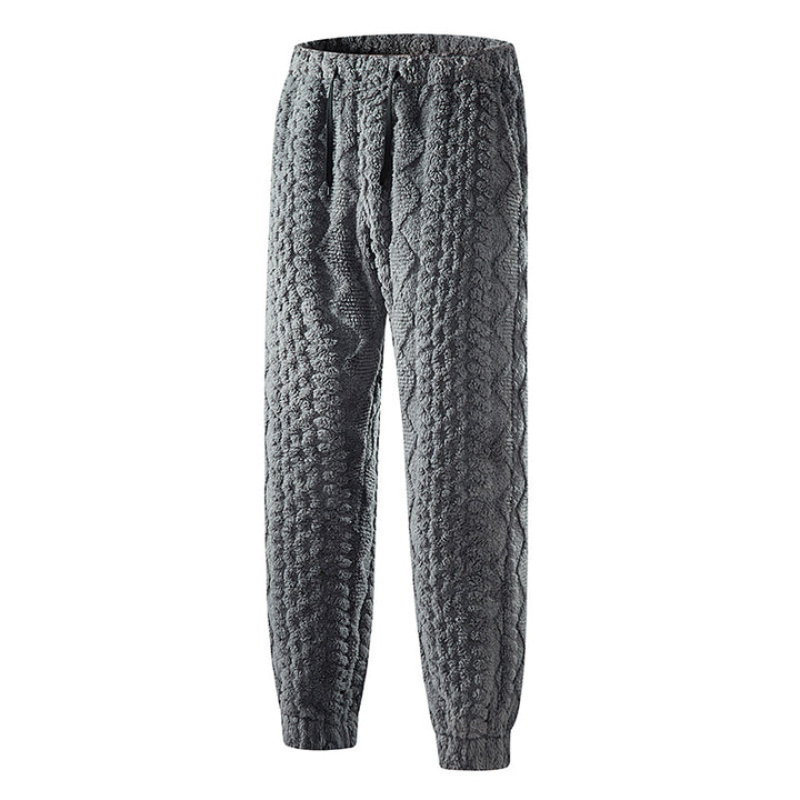 Damen Strukturierte Strick-Jogginghose mit Zopfmuster und elastischem Bund Drune