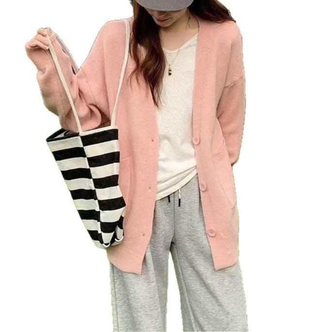 Damen Bequemer Oversized Cardigan Drune