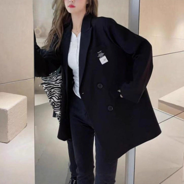 Damen Oversized Blazer mit strukturiertem Stoff Drune
