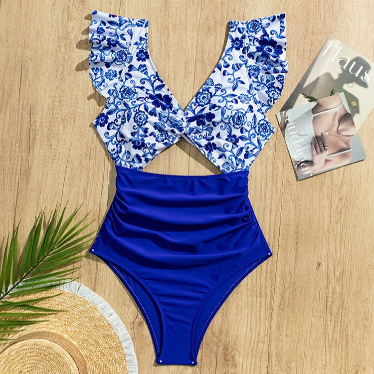 Damen Einteiler Badeanzug mit kreativen Cut-Out Designs Drune