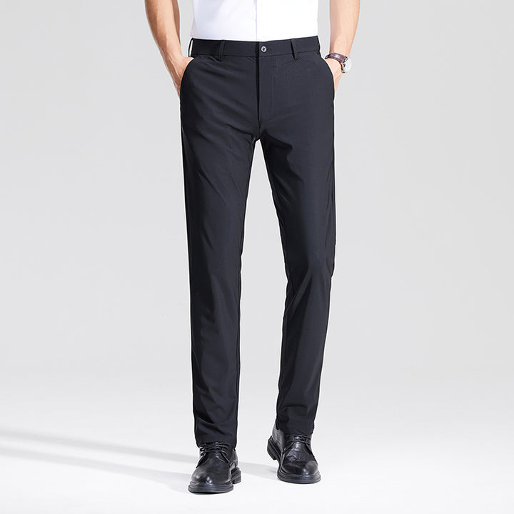 Herren Schlanke Business‑Stretchhose mit Bügelfalte und Komfortbund Drune