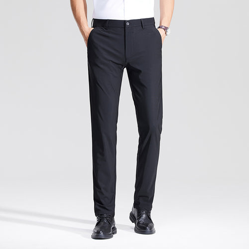 Herren Schlanke Business‑Stretchhose mit Bügelfalte und Komfortbund Drune