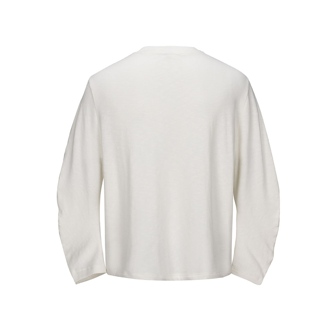 Unisex Oversize-Langarmshirt mit Vintage-Bandprint und Rundhalsausschnitt Drune