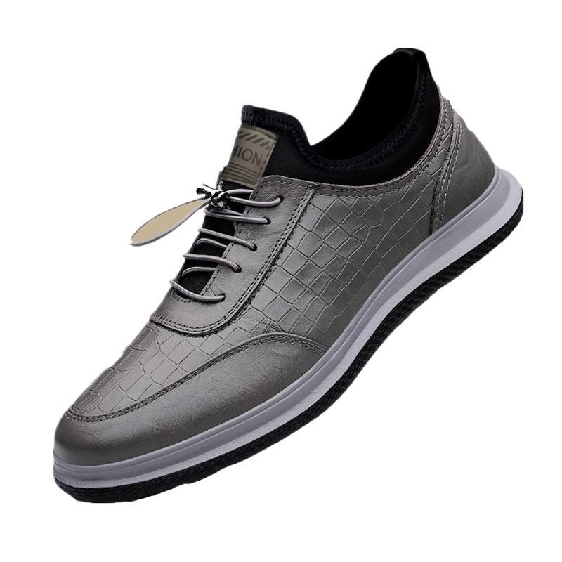 Herren Elegante Sneakers aus Kunstleder mit Kroko-Optik Drune