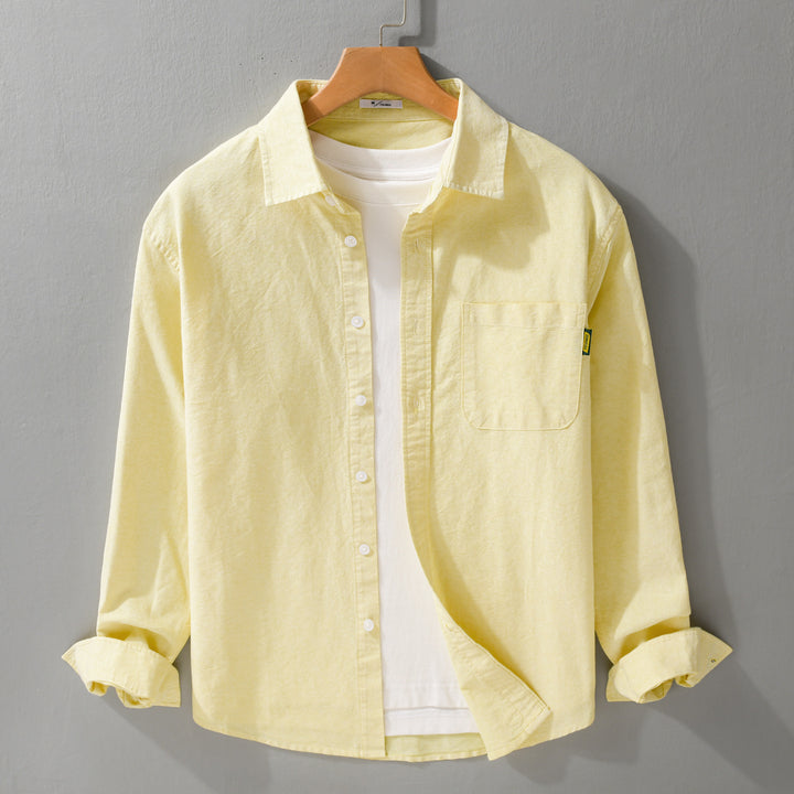 Damen Leichtes Baumwoll-Overshirt mit Kentkragen, aufgesetzter Brusttasche und Relaxed-Fit Drune