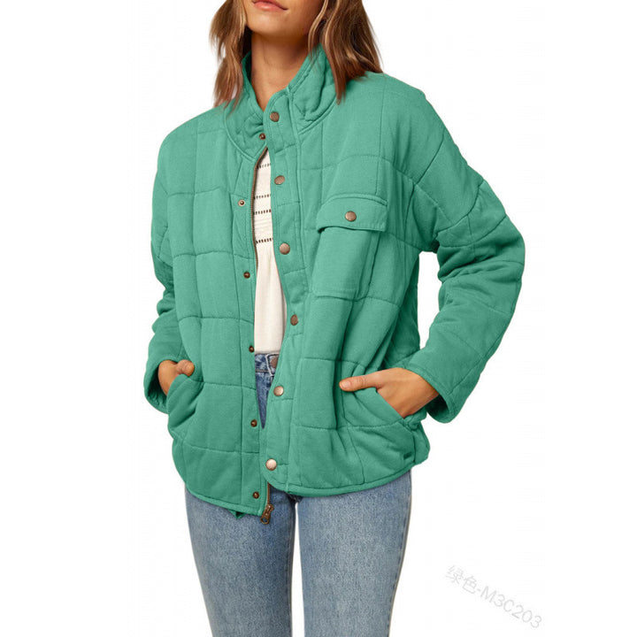Damen Steppjacke mit dekorativem Knopf Drune