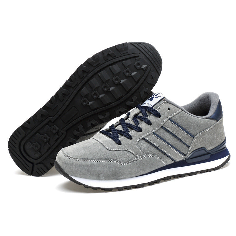 Herren retro Sneaker mit Wildlederoptik, gepolsterter Fersenpartie und rutschfester Laufsohle Drune