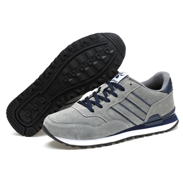 Herren retro Sneaker mit Wildlederoptik, gepolsterter Fersenpartie und rutschfester Laufsohle Drune