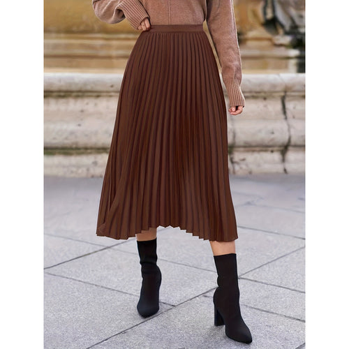 Damen Plisseerock mit hohem Bund und eleganter Ausstrahlung Drune