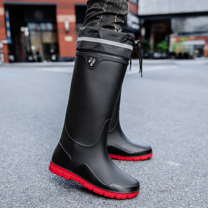 Herren Mittelhohe Wasserdichte Gummistiefel mit kontrastierender Profilsohle Drune