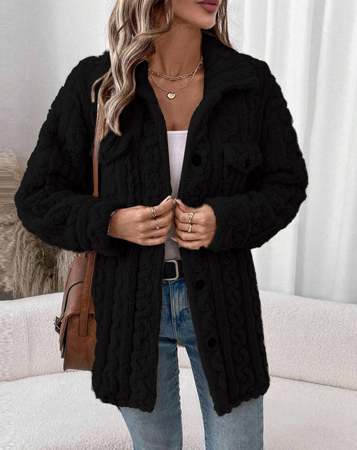 Damen Strickjacke mit Struktur und aufgesetzten Taschen Drune
