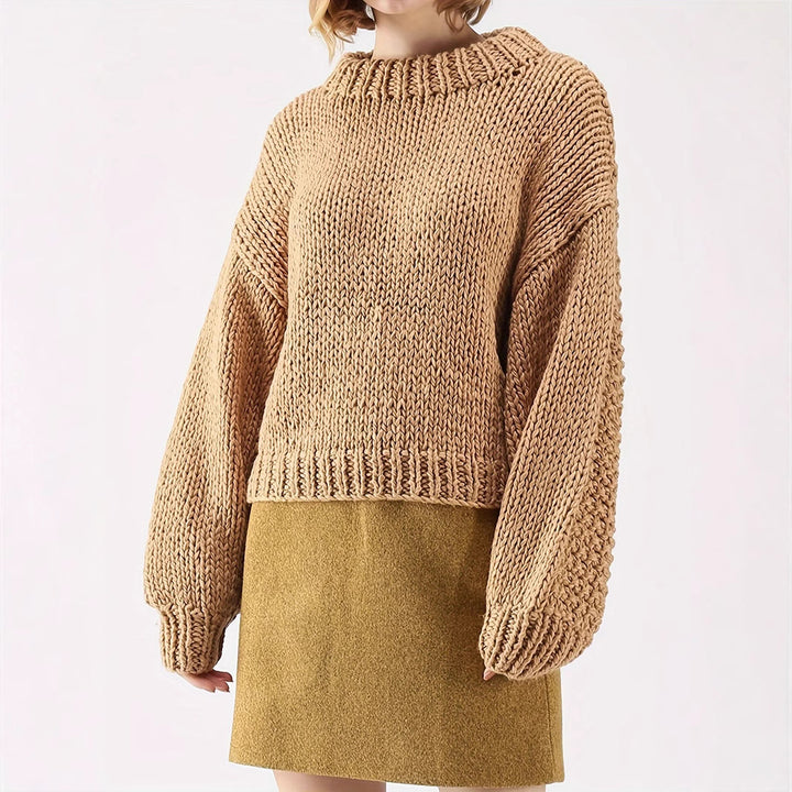Damen Grobstrickpullover Drune