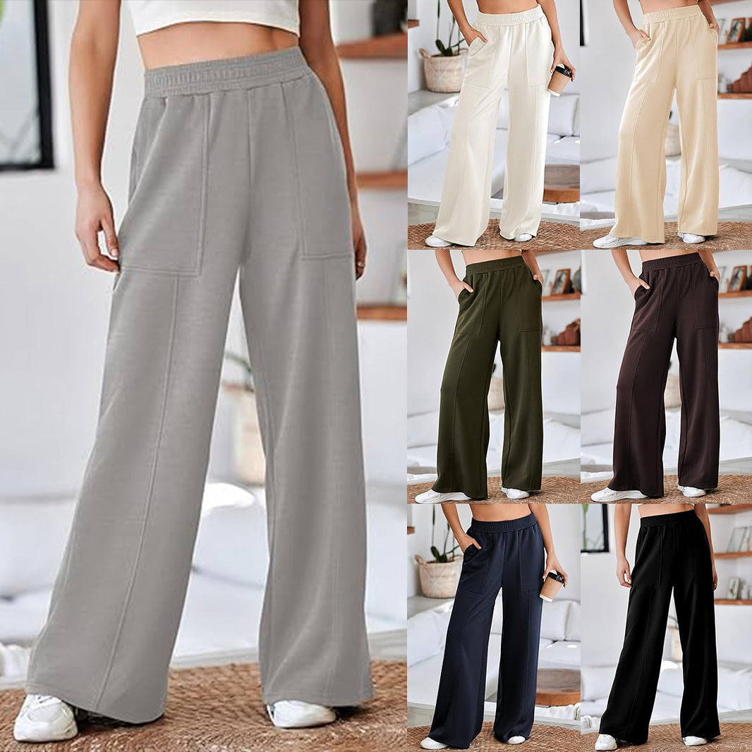 Damen Weite Jersey-Hose mit elastischem Bund und praktischen Taschen Drune