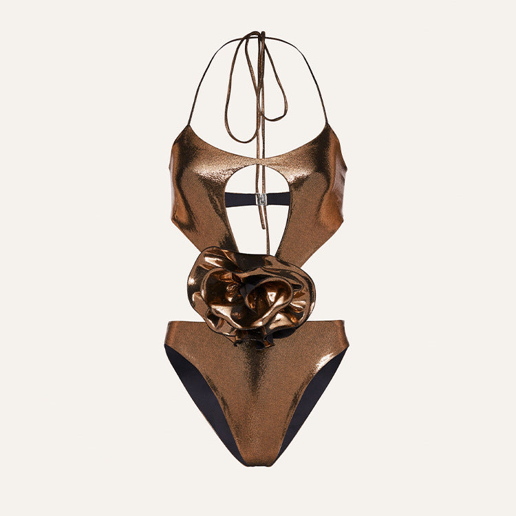 Damen Glamouröser Cut-Out Badeanzug Drune