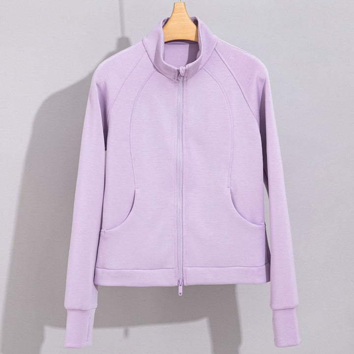 Damen Performance-Trainingsjacke mit Stehkragen und Daumenloch Drune