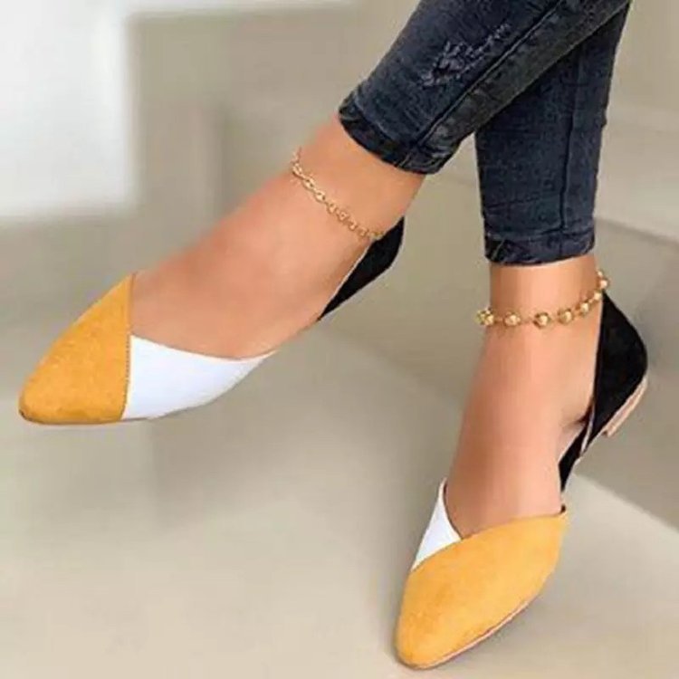 Damen Ballerinas im modernen Farbblockdesign Drune
