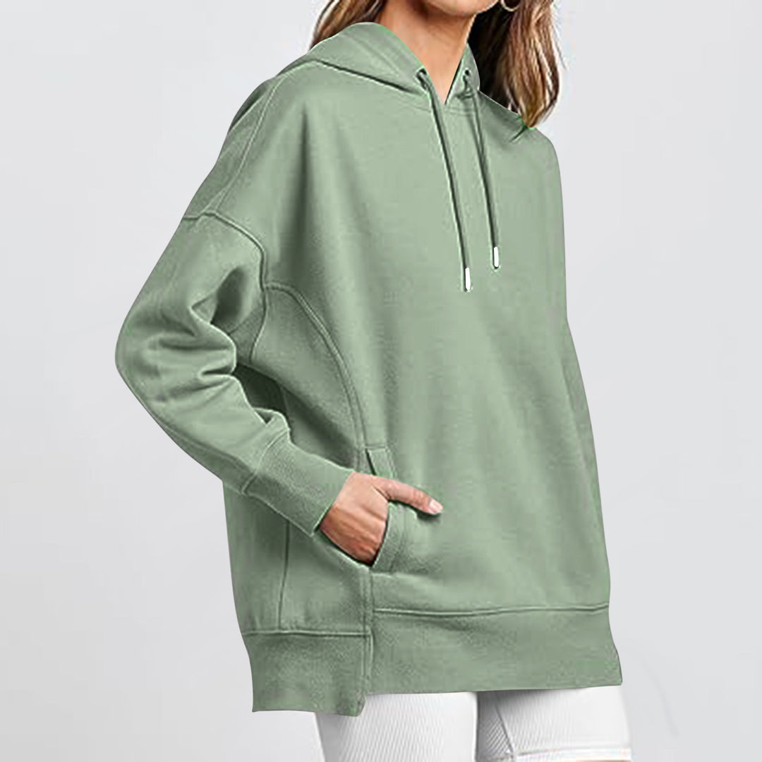 Damen Oversized Kapuzenpullover mit Taschen und Kängurustil Drune