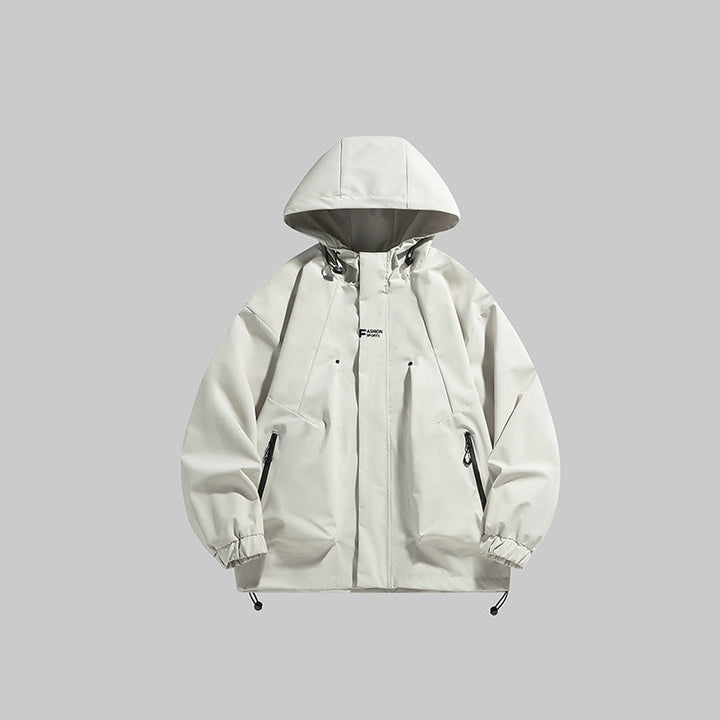 Herren multifunktionale Winterjacke mit isolierendem Fleecefutter und verstellbarer Kapuze Drune