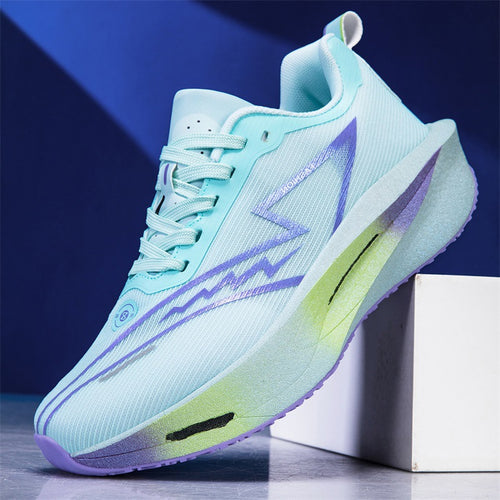 Unisex leichter Performance Laufschuh mit gedämpfter Plateausohle und atmungsaktivem Mesh Drune