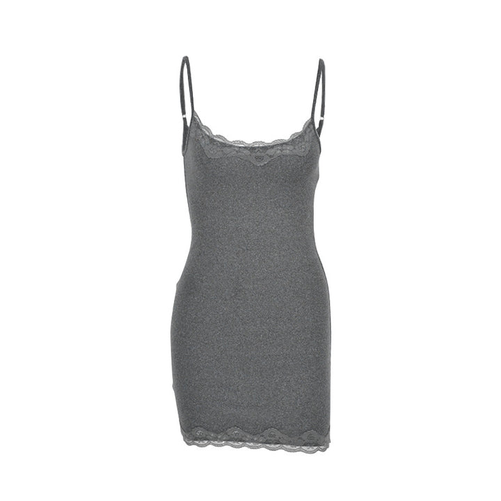 Damen Spitzen Unterkleid Drune