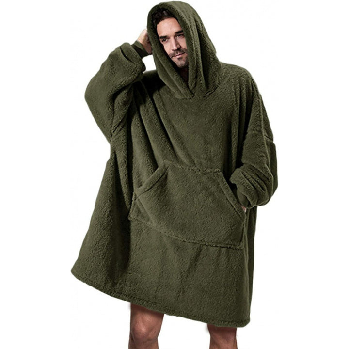 Damen Kuschelige Oversize-Hoodiejacke aus Fleece mit Kängurutasche Drune