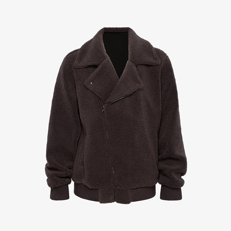 Herren Sherpa-Übergangsjacke mit Reverskragen und Rippbündchen Drune