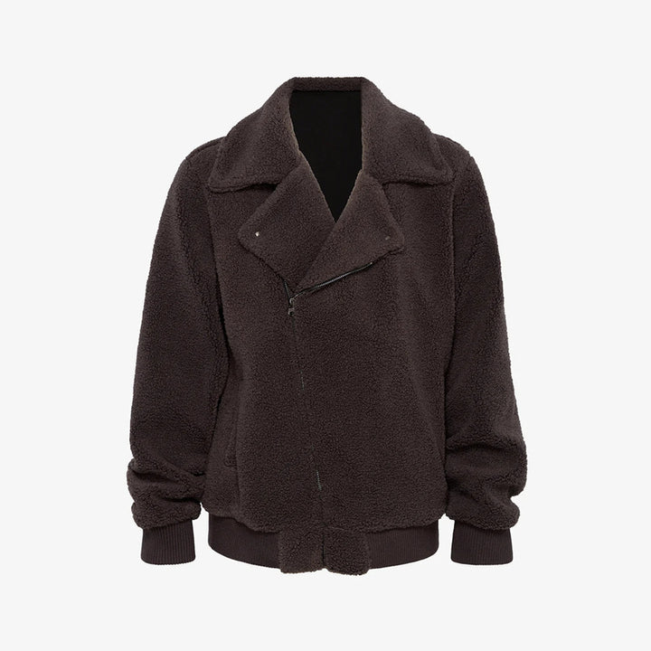 Herren Sherpa-Übergangsjacke mit Reverskragen und Rippbündchen Drune
