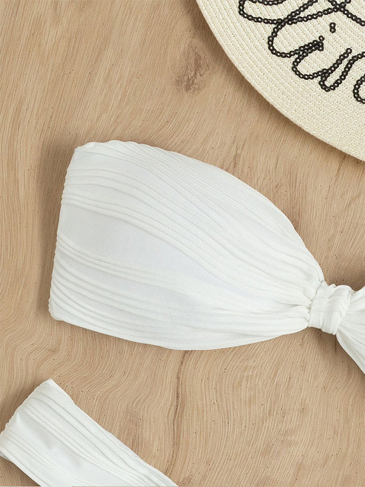 Damen Bandeau-Bikini-Set mit elegantem Wickelbund Drune
