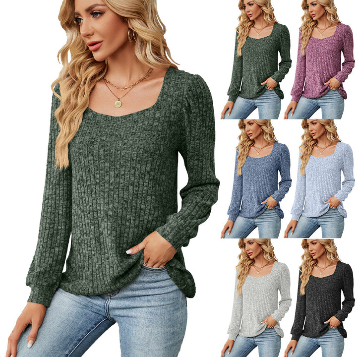 Damen bequemer Pullover mit strukturiertem Feinstrick und weitem Ausschnitt Drune