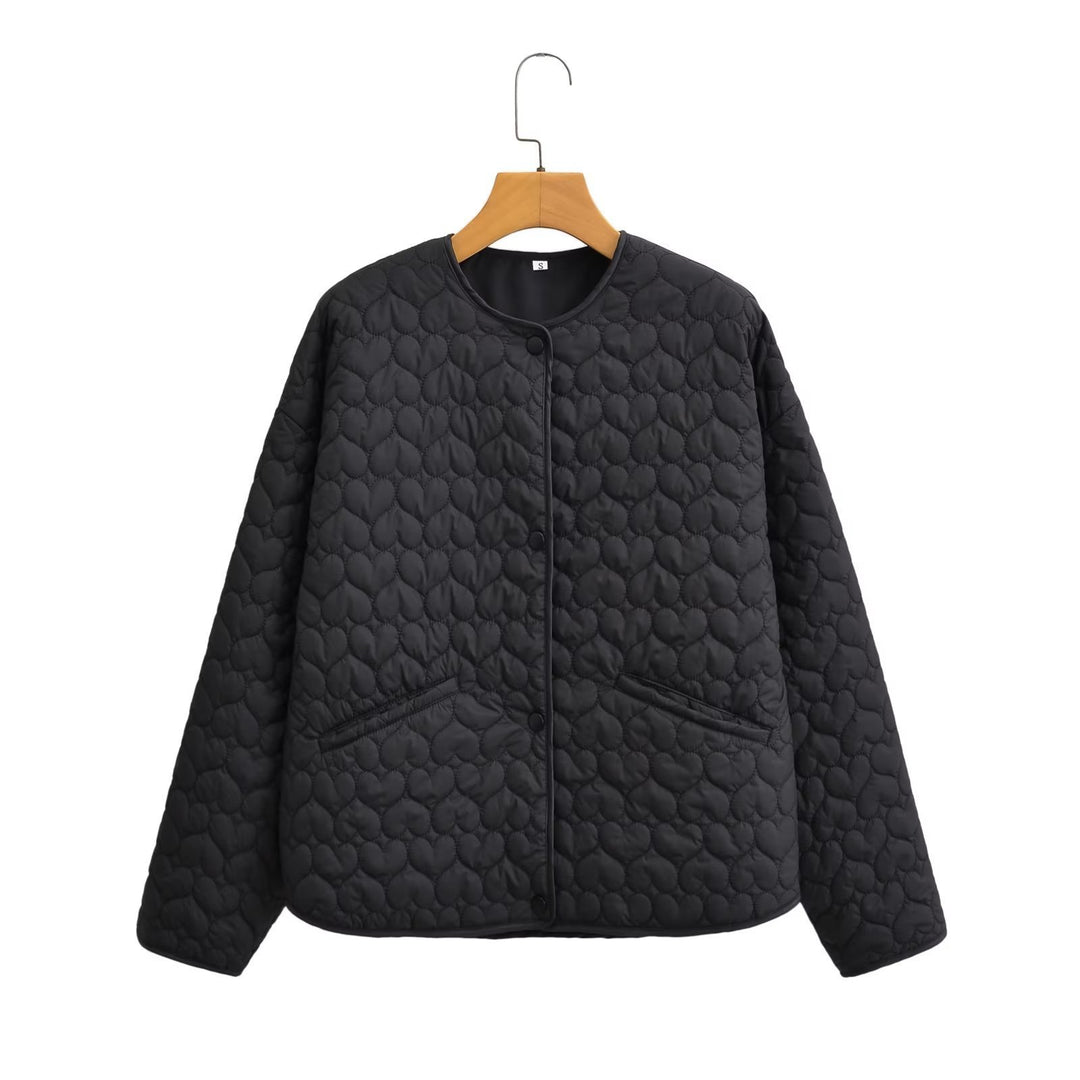 Damen gesteppte Übergangsjacke mit seitlichen Eingrifftaschen und modernem Design Drune