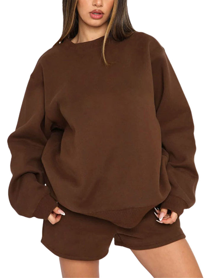 Damen Freizeitlicher Sweater- und Shorts-Set Drune