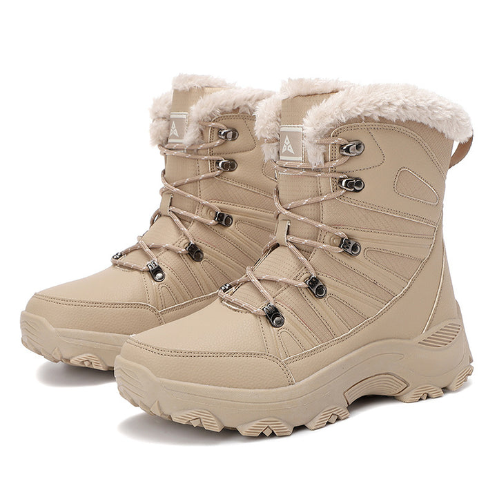 Damen Isolierte Winterstiefel mit rutschfester Sohle und warmem Innenfutter Drune