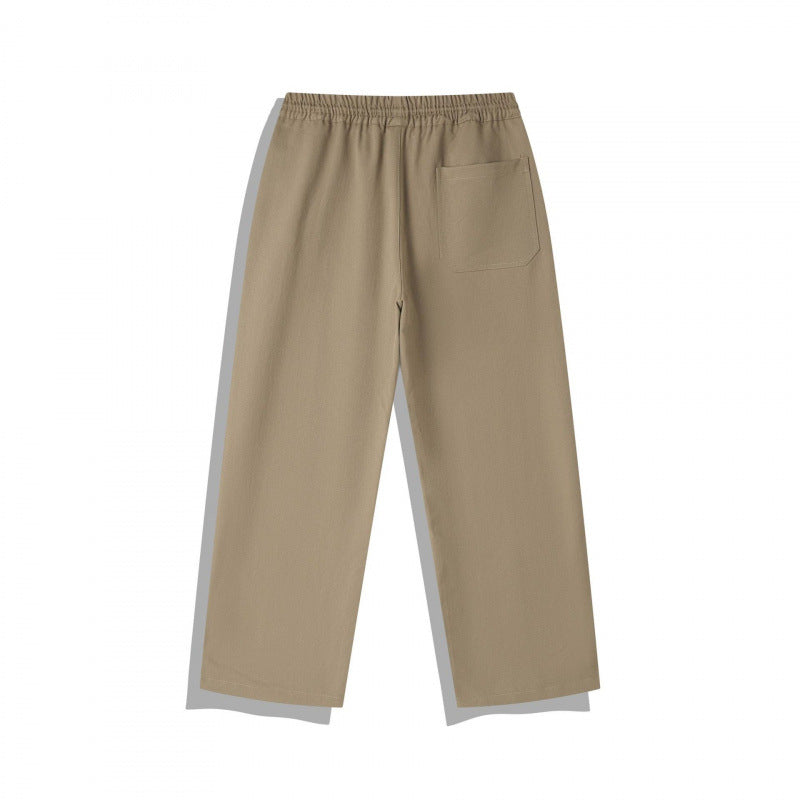 Unisex Weite Relaxed-Hose mit elastischem Bund, Tunnelzug und dekorativer Nahtführung Drune