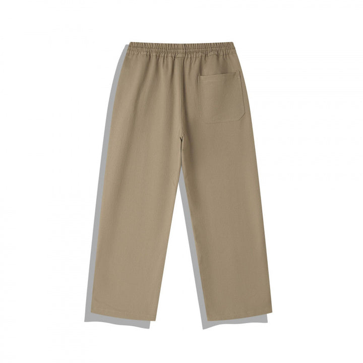 Unisex Weite Relaxed-Hose mit elastischem Bund, Tunnelzug und dekorativer Nahtführung Drune