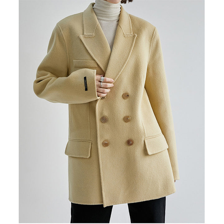 Damen Eleganter Oversized Blazer mit doppeltbreiter Knopfleiste Drune