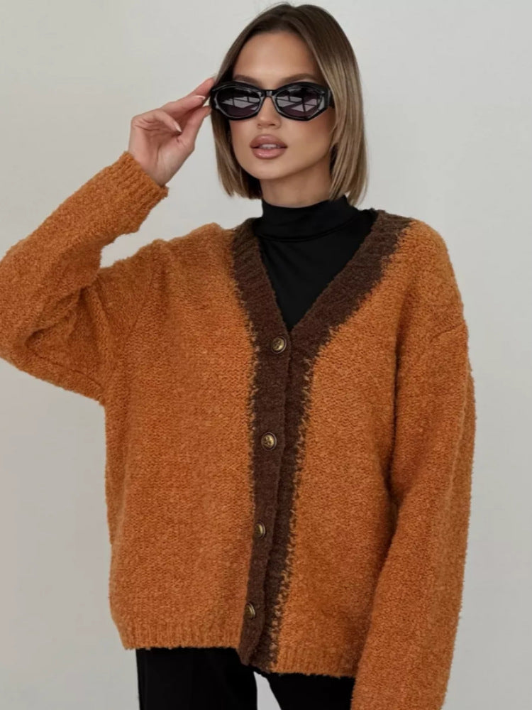 Damen Grob gestrickte Cardigan Drune