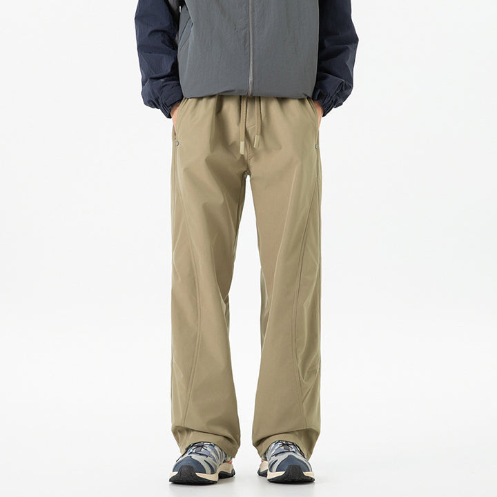Damen Weite Cropped-Utility-Jogginghose mit Tunnelzugbund und geschwungenen Cargotaschen Drune