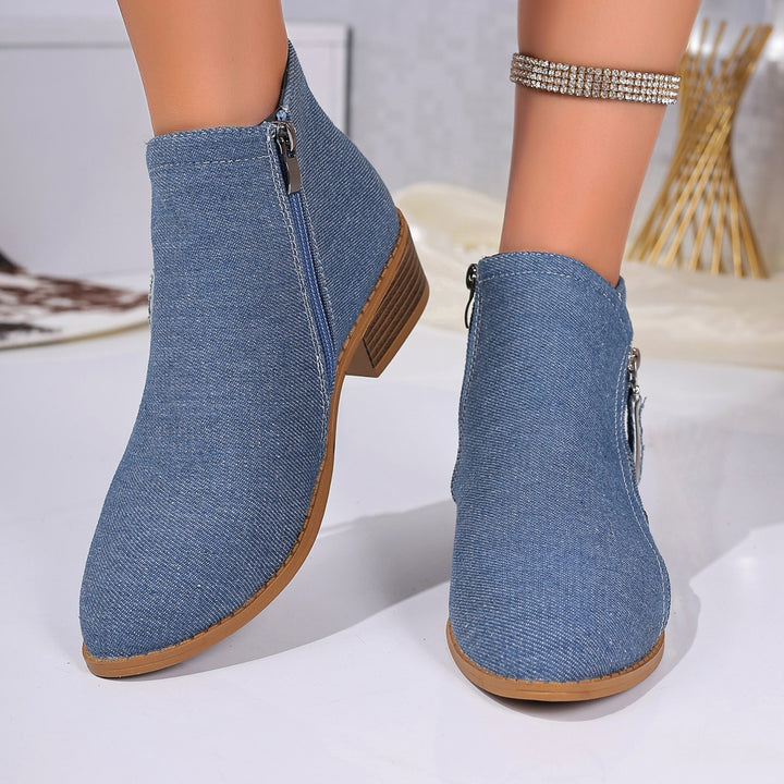 Damen Stiefeletten mit edlem Leopardenmuster und elegantem Reißverschluss Drune