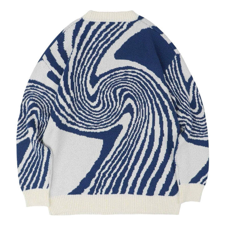 Damen Sweater mit kreativem grafischen Muster und bequemer Passform Drune