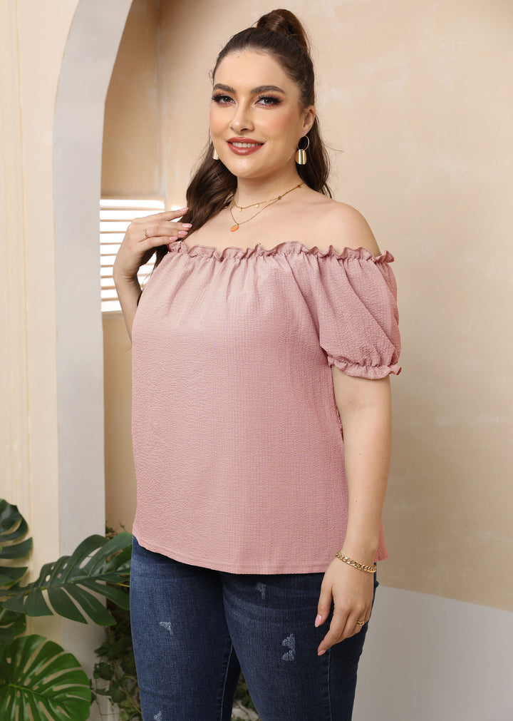 Damen Off-Shoulder Oberteil mit Volant Drune