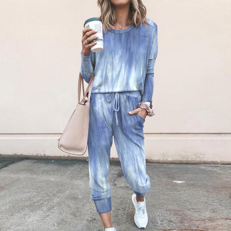 Damen lässiger Jumpsuit mit modernem Batik-Design und praktischen Taschen Drune