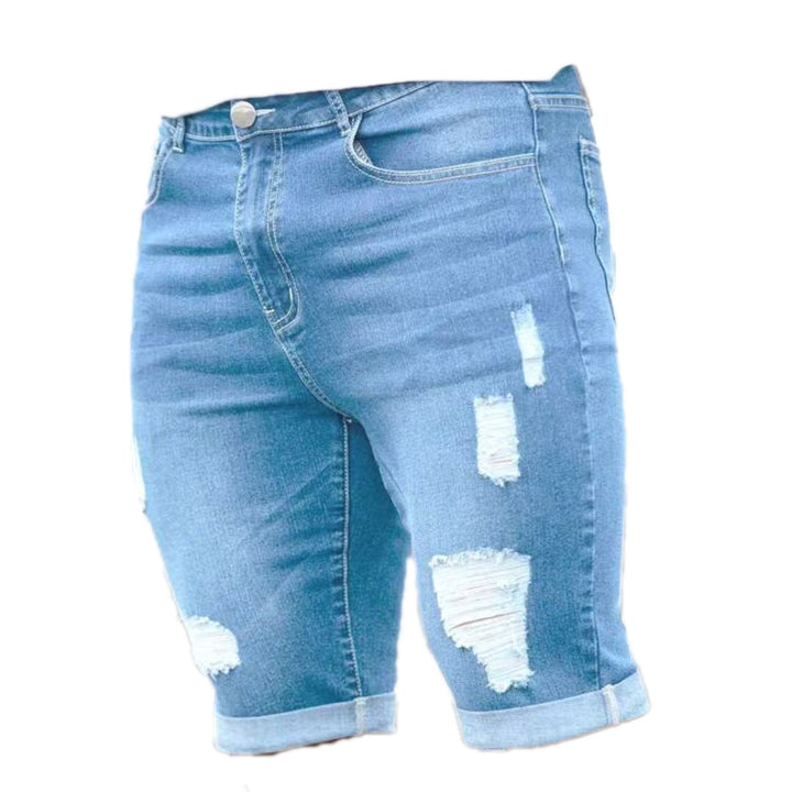 Herren Ripped Denim Shorts Drune