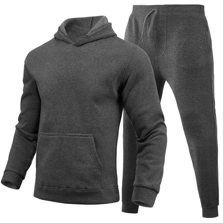 Herren nan sportliches Jogginganzug-Set mit Kapuzenpullover Kängurutasche und schmal zulaufender Jogginghose Drune