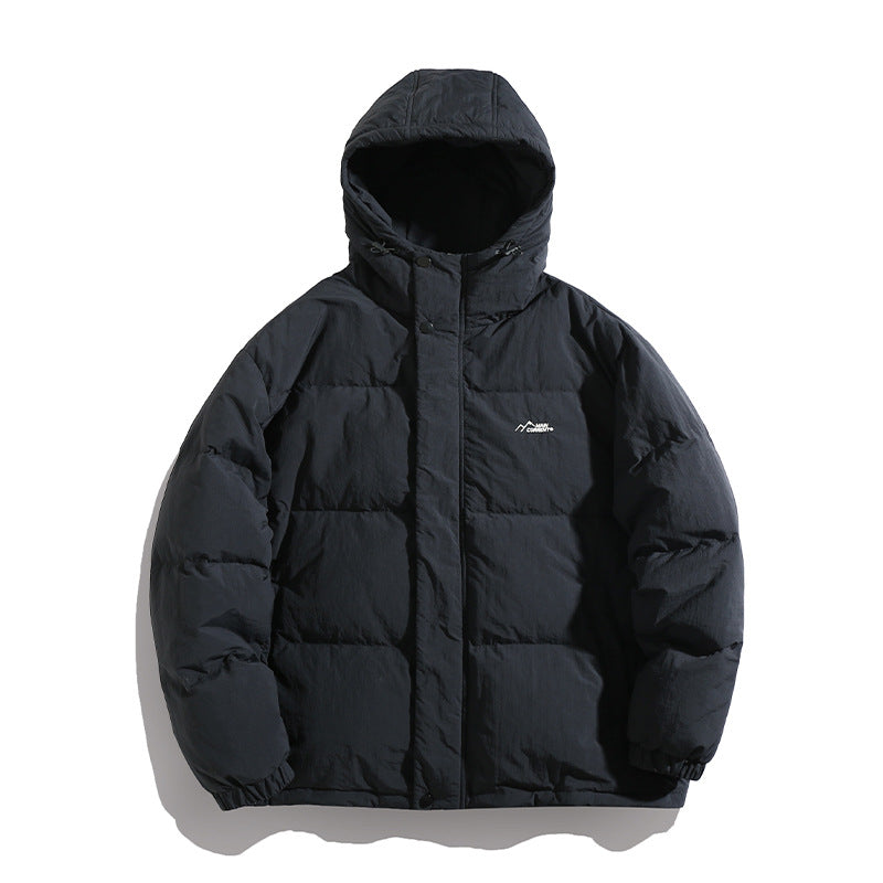 Unisex Wattierte Kapuzensteppjacke im Boxy Schnitt mit Thermofüllung und winddichter Hülle Drune