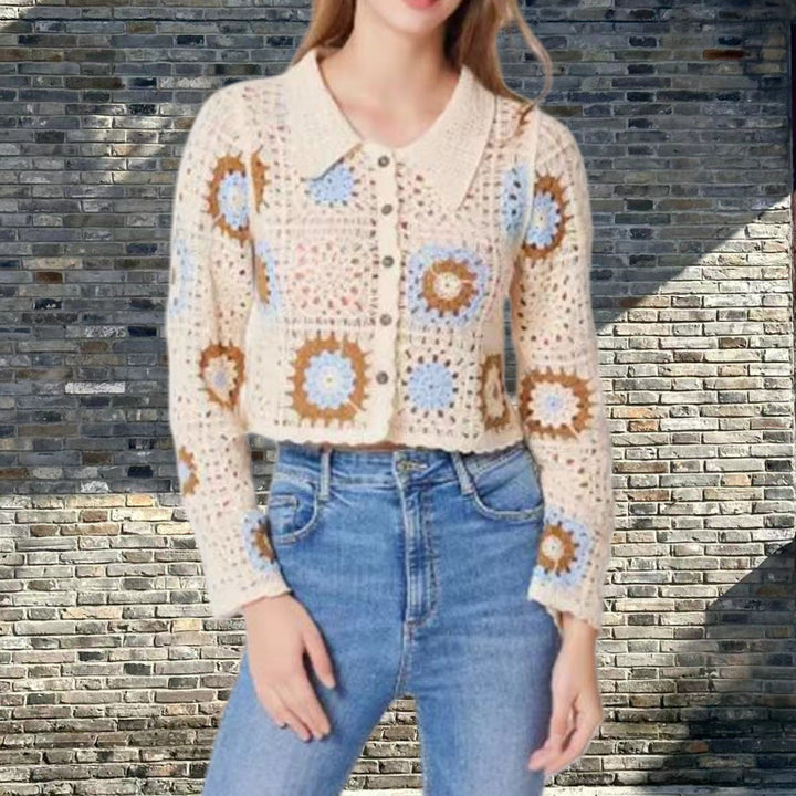 Damen Strickjacke im einzigartigen Granny-Quadrat-Muster Drune