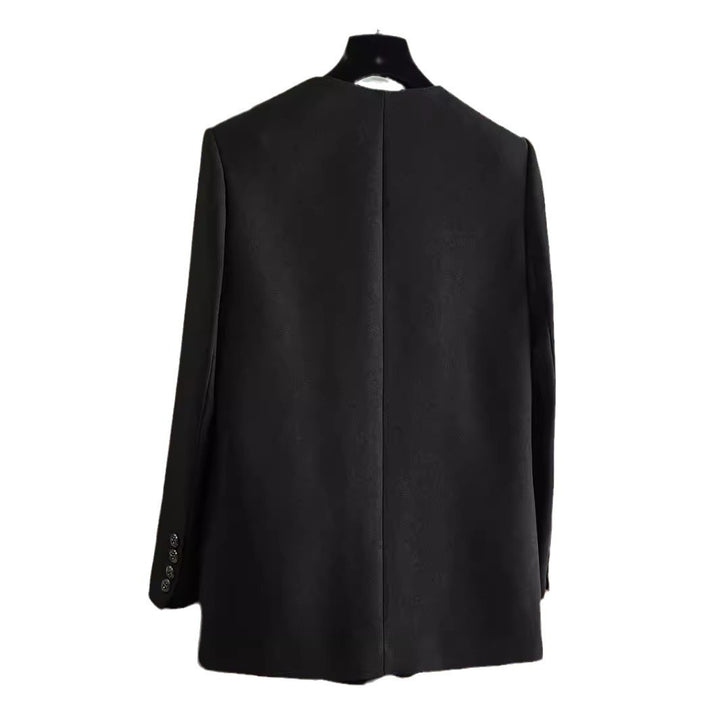 Damen Eleganter Blazer ohne Verschluss Drune
