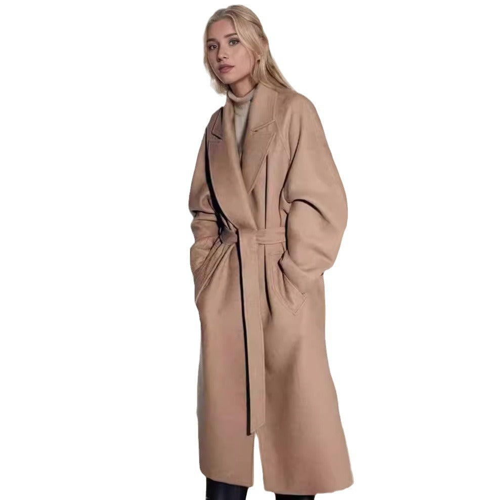 Damen eleganter Duster-Mantel mit geräumigen Taschen und modernem Schnitt Drune